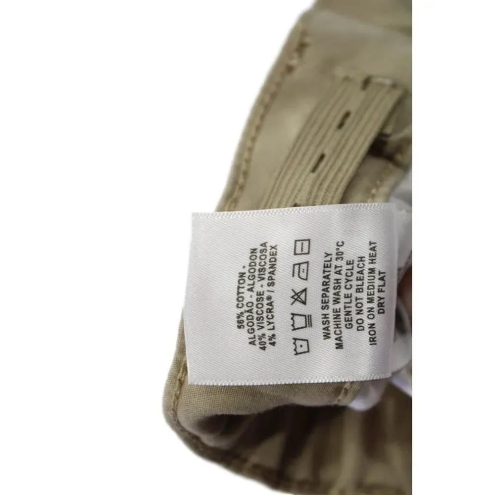DL 1961 Boys Button Closure Straight Leg Casual Pants Beige Size 16